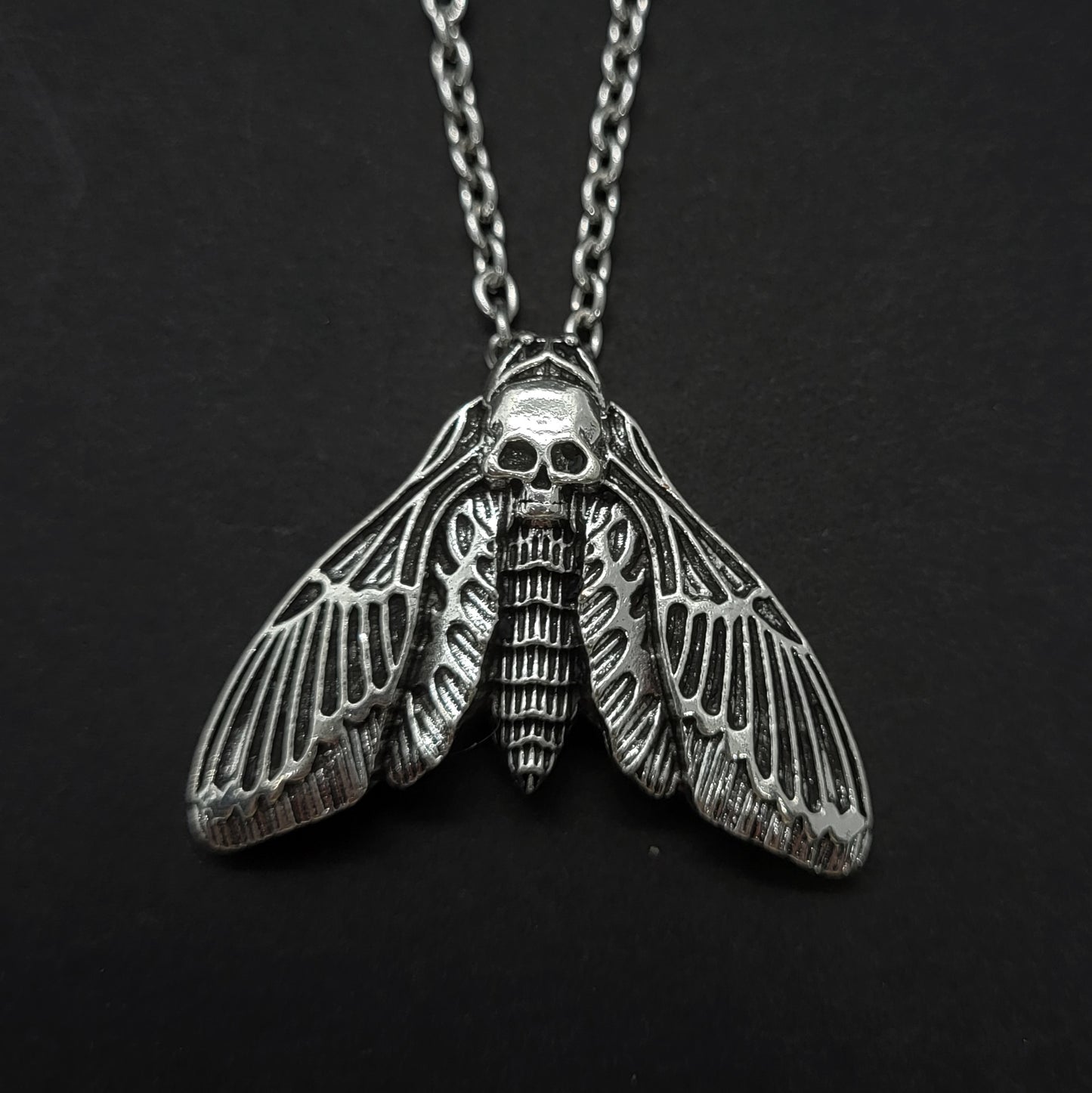 Gothic Moth Necklace