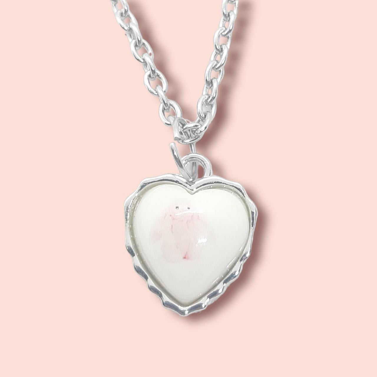 Heart with cute image necklace