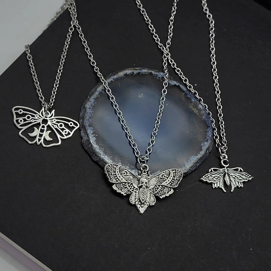 Moth necklace